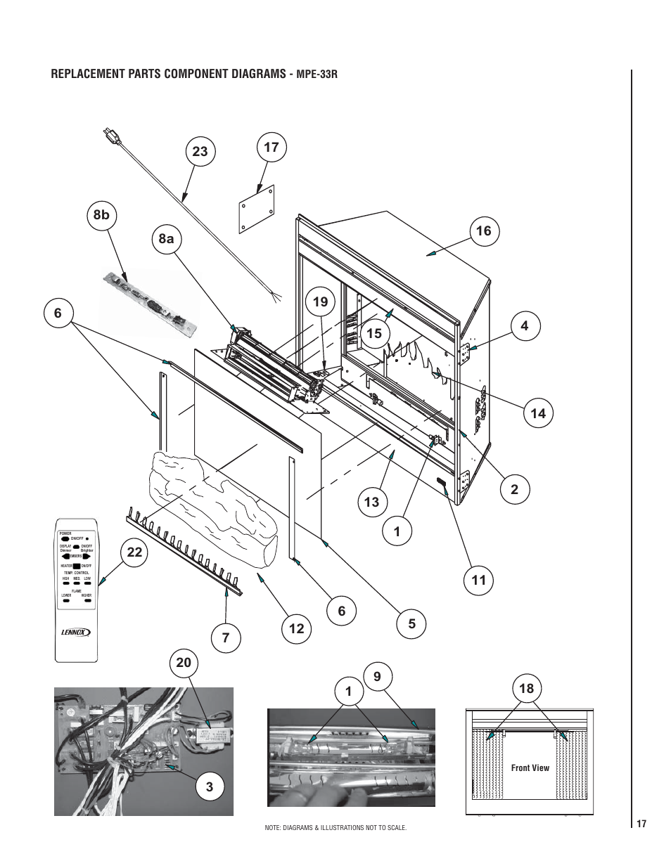 Replacement parts component diagrams | Maytag MERIT PLUS SERIES MPE-33R User Manual | Page 17 / 20