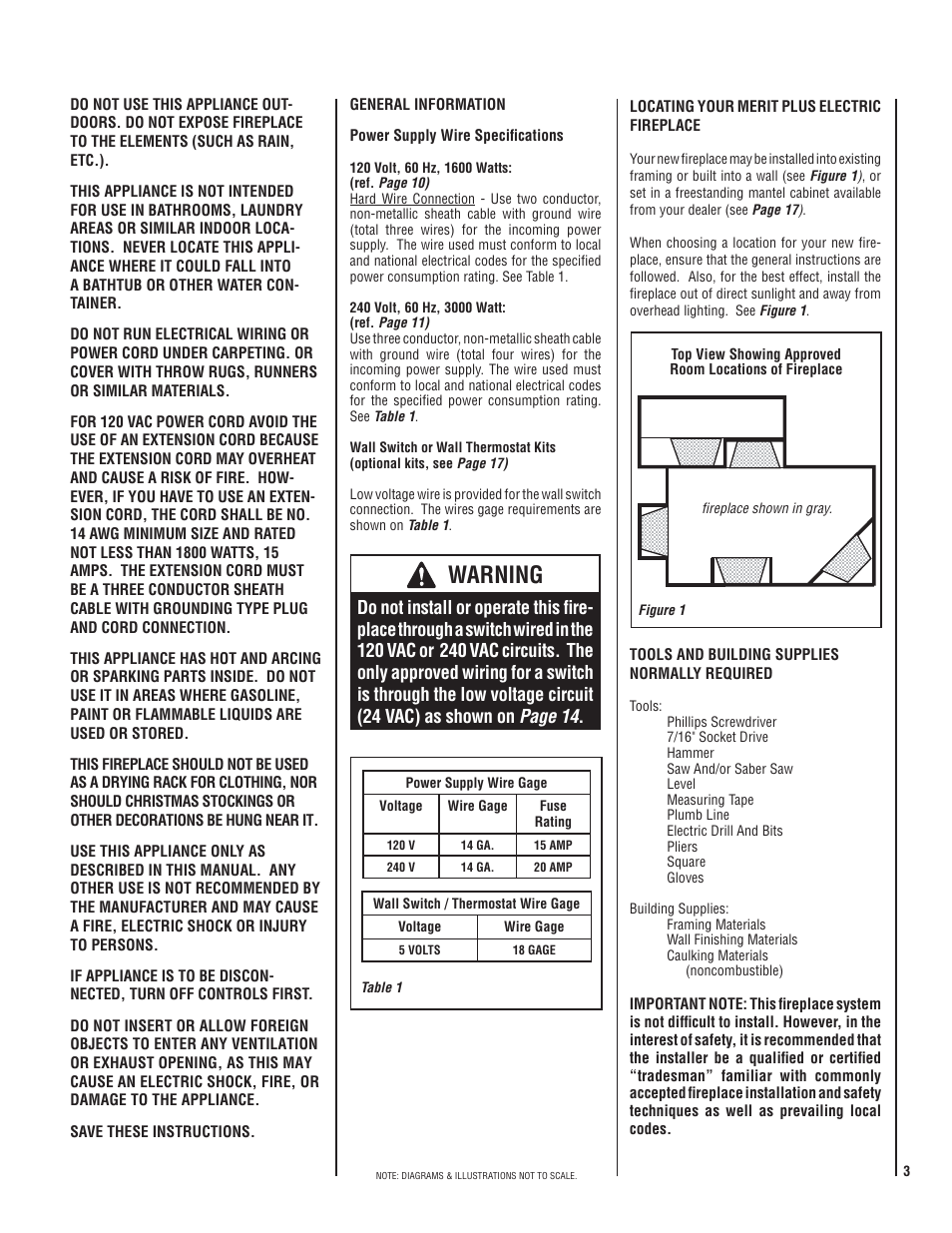 Warning | Maytag MERIT PLUS SERIES MPE-33R User Manual | Page 3 / 20