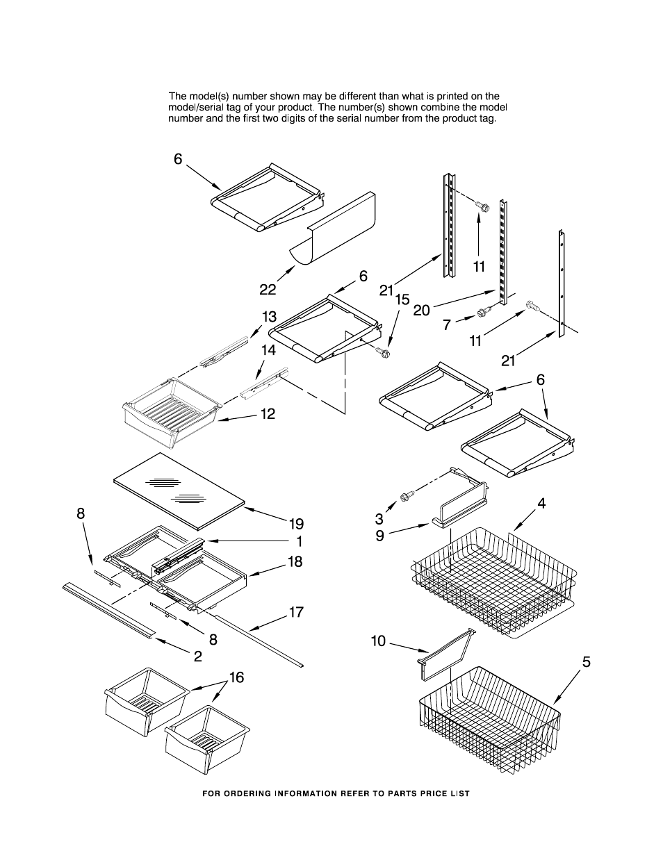 Shelf, Shelf parts | Maytag MBL2256KES12 User Manual | Page 11 / 15