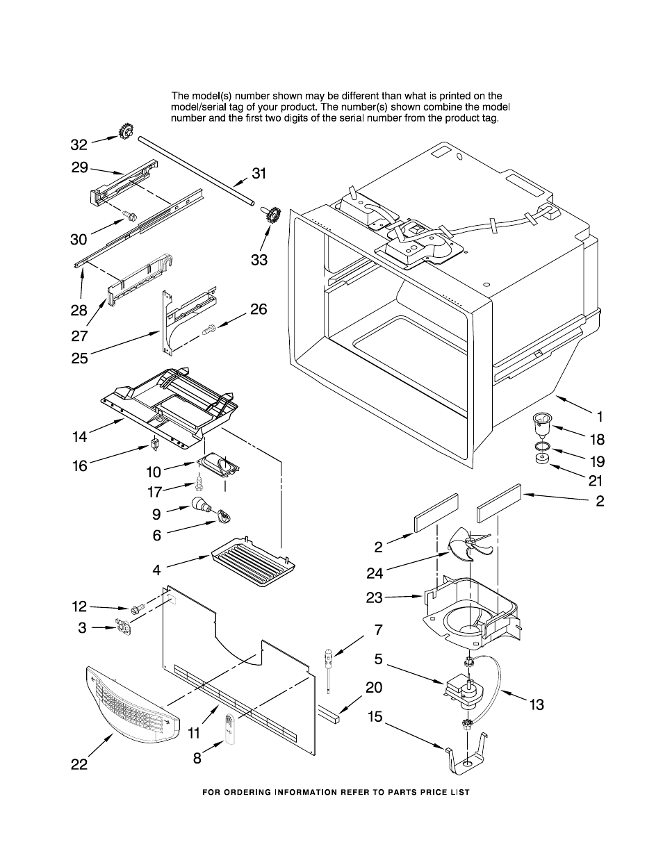 Freezer liner, Freezer liner parts | Maytag MBL2256KES12 User Manual | Page 3 / 15