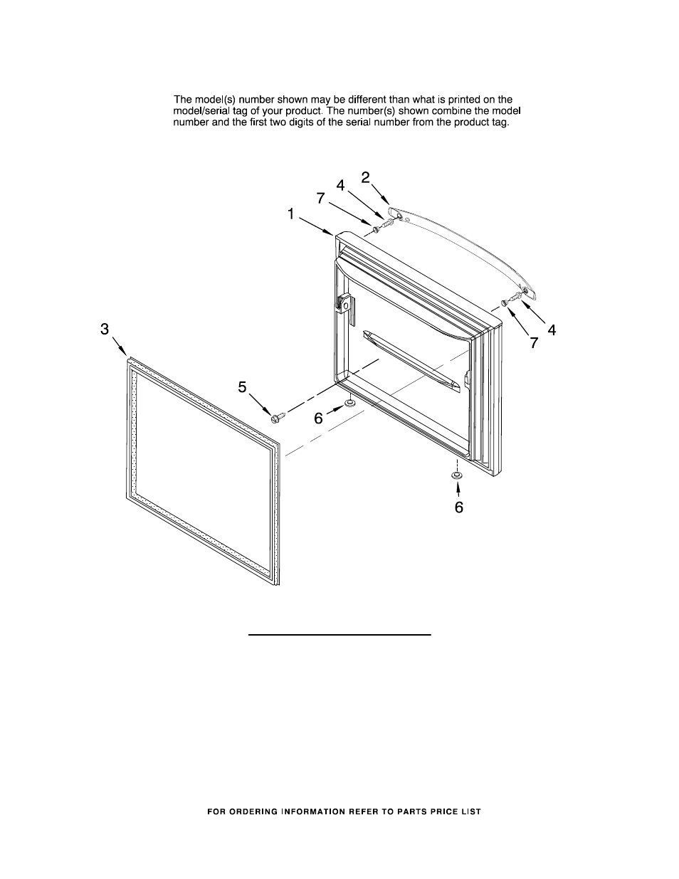Freezer door, Freezer door parts | Maytag MBL2256KES12 User Manual | Page 5 / 15