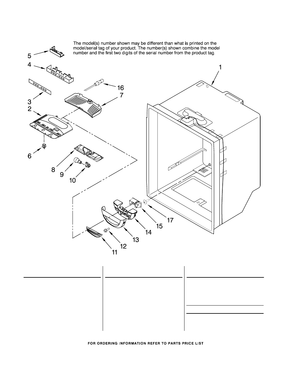 Refrigerator liner, Refrigerator liner parts | Maytag MBL2256KES12 User Manual | Page 6 / 15