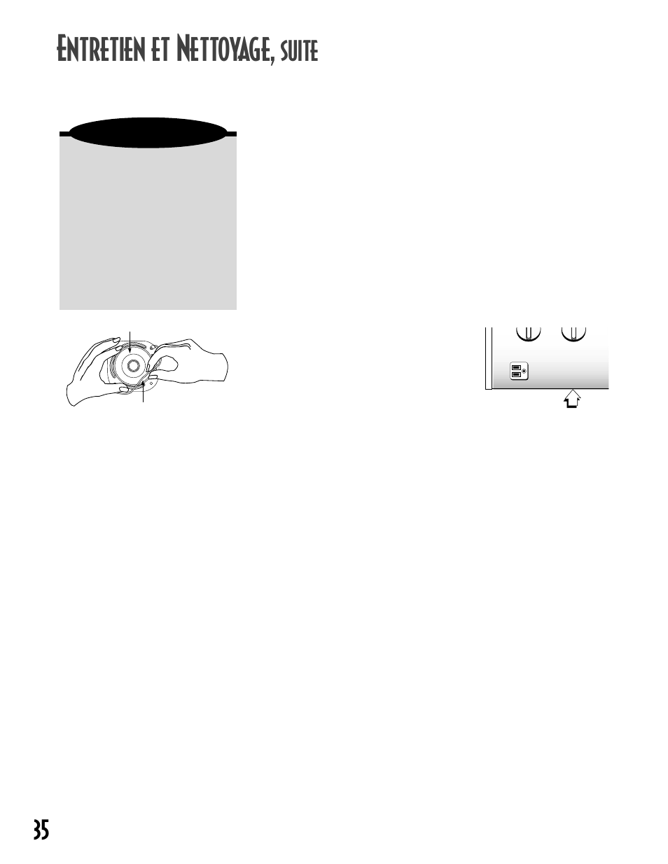 Entretien et nettoyage, Suite, Mises en garde | Maytag GEMINITM User Manual | Page 36 / 56
