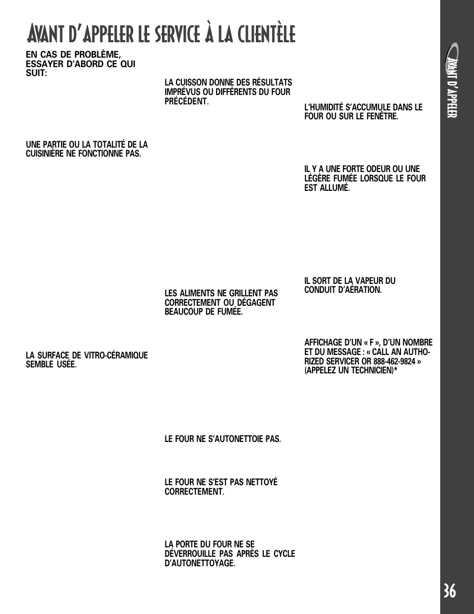 Avant d’appeler le service à la clientèle | Maytag GEMINITM User Manual | Page 37 / 56