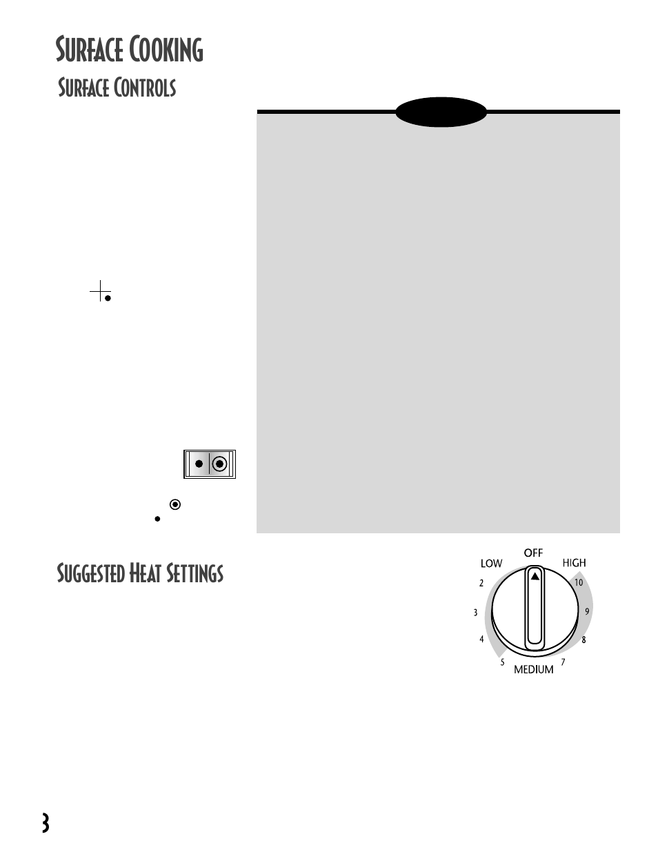 Surface cooking, Suggested heat settings, Surface controls | Caution | Maytag GEMINITM User Manual | Page 4 / 56