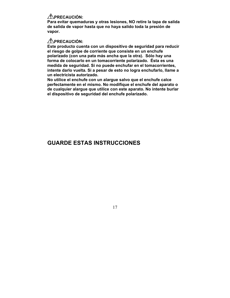 Guarde estas instrucciones | Maytag MCEM1B User Manual | Page 17 / 24