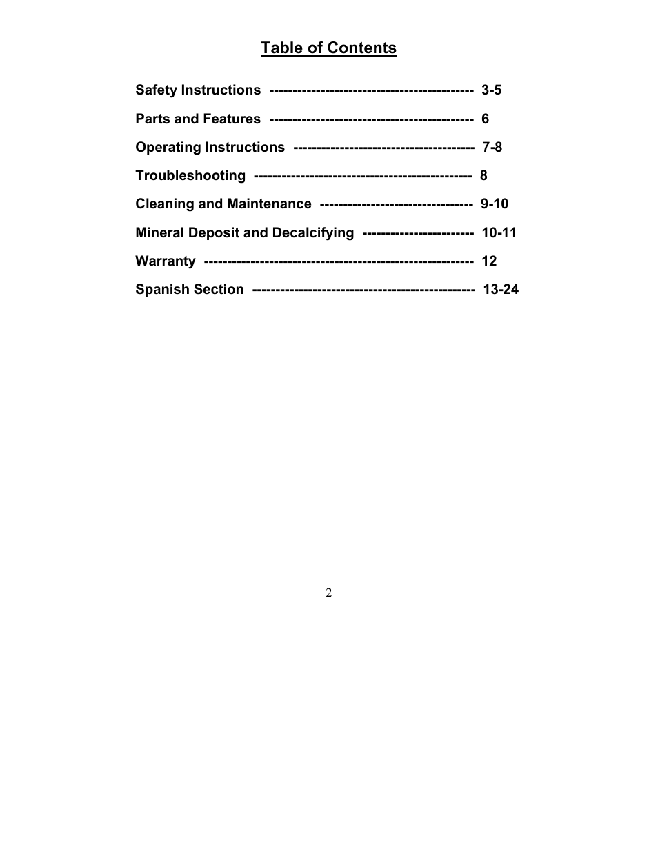 Maytag MCEM1B User Manual | Page 2 / 24