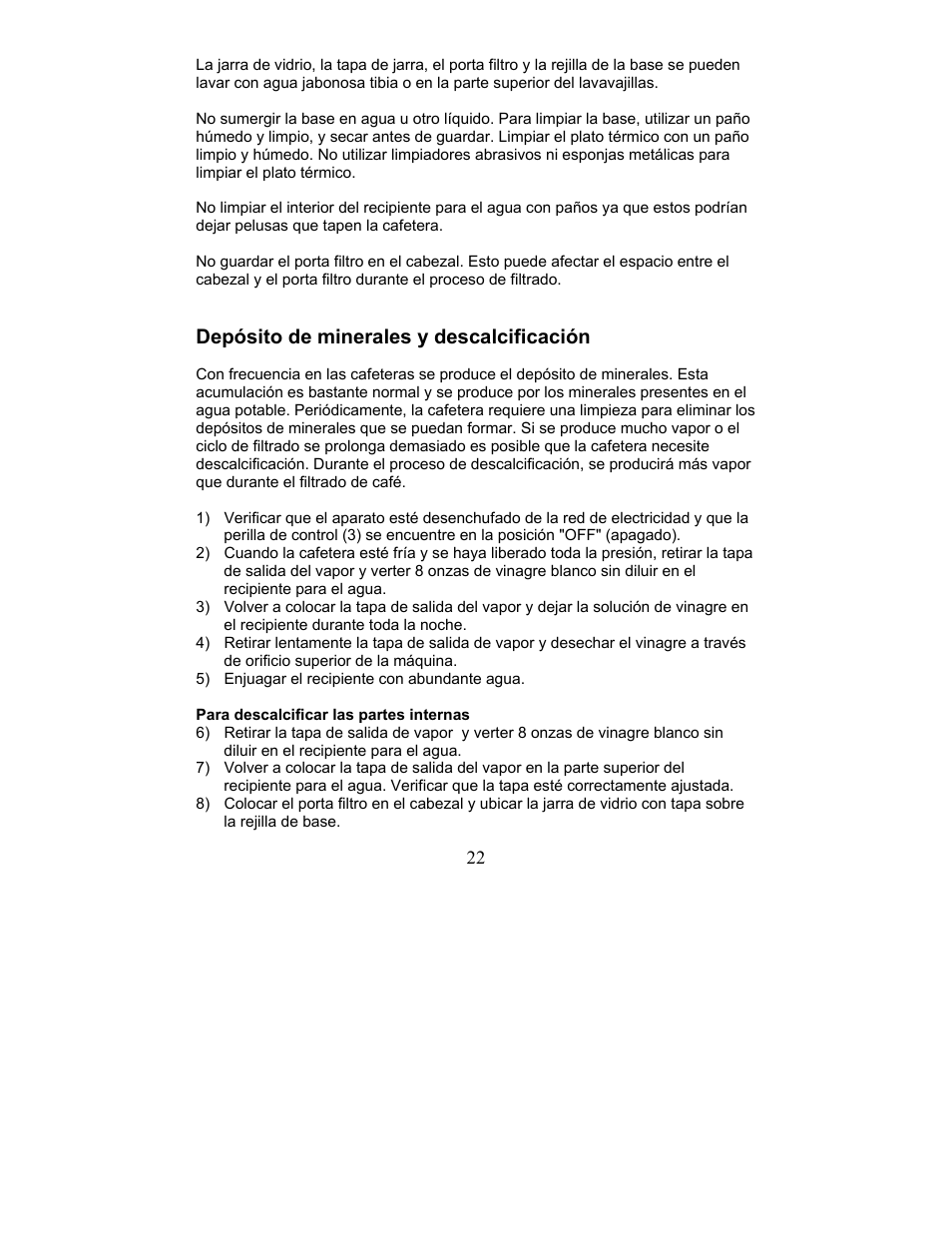 Depósito de minerales y descalcificación | Maytag MCEM1B User Manual | Page 22 / 24