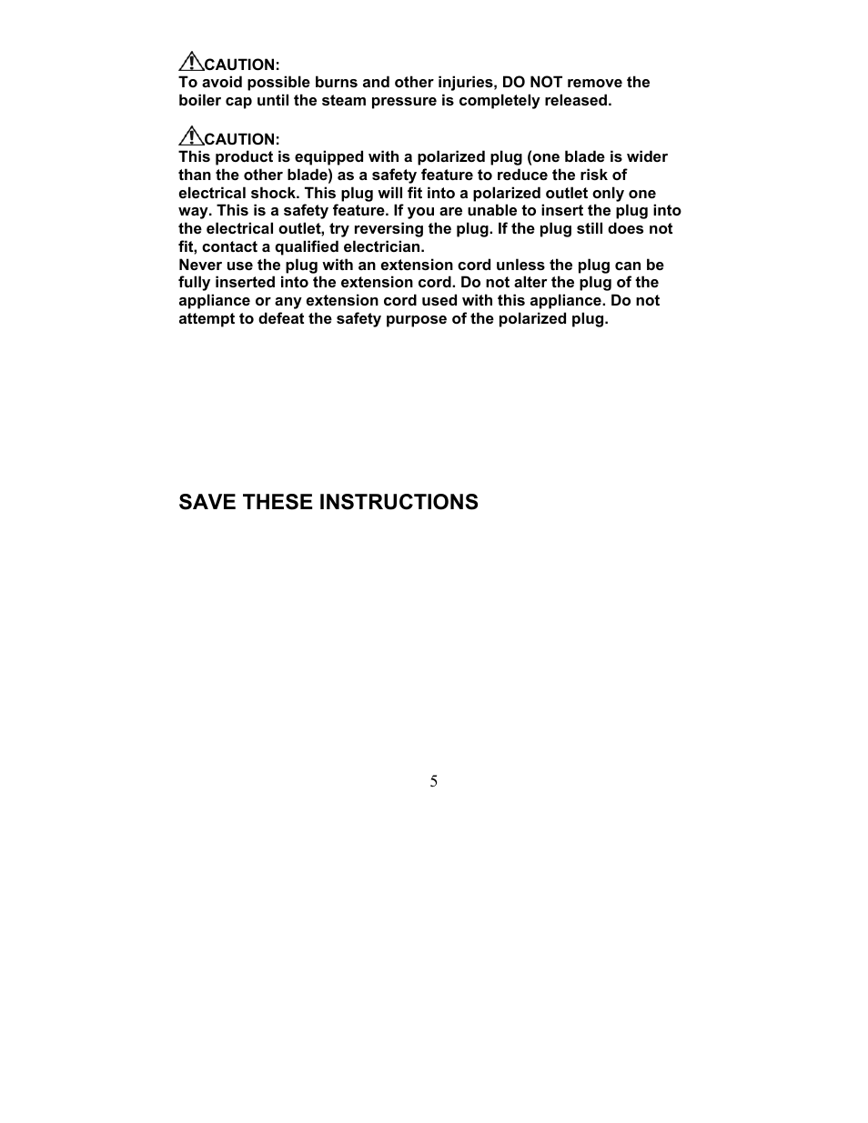 Save these instructions | Maytag MCEM1B User Manual | Page 5 / 24