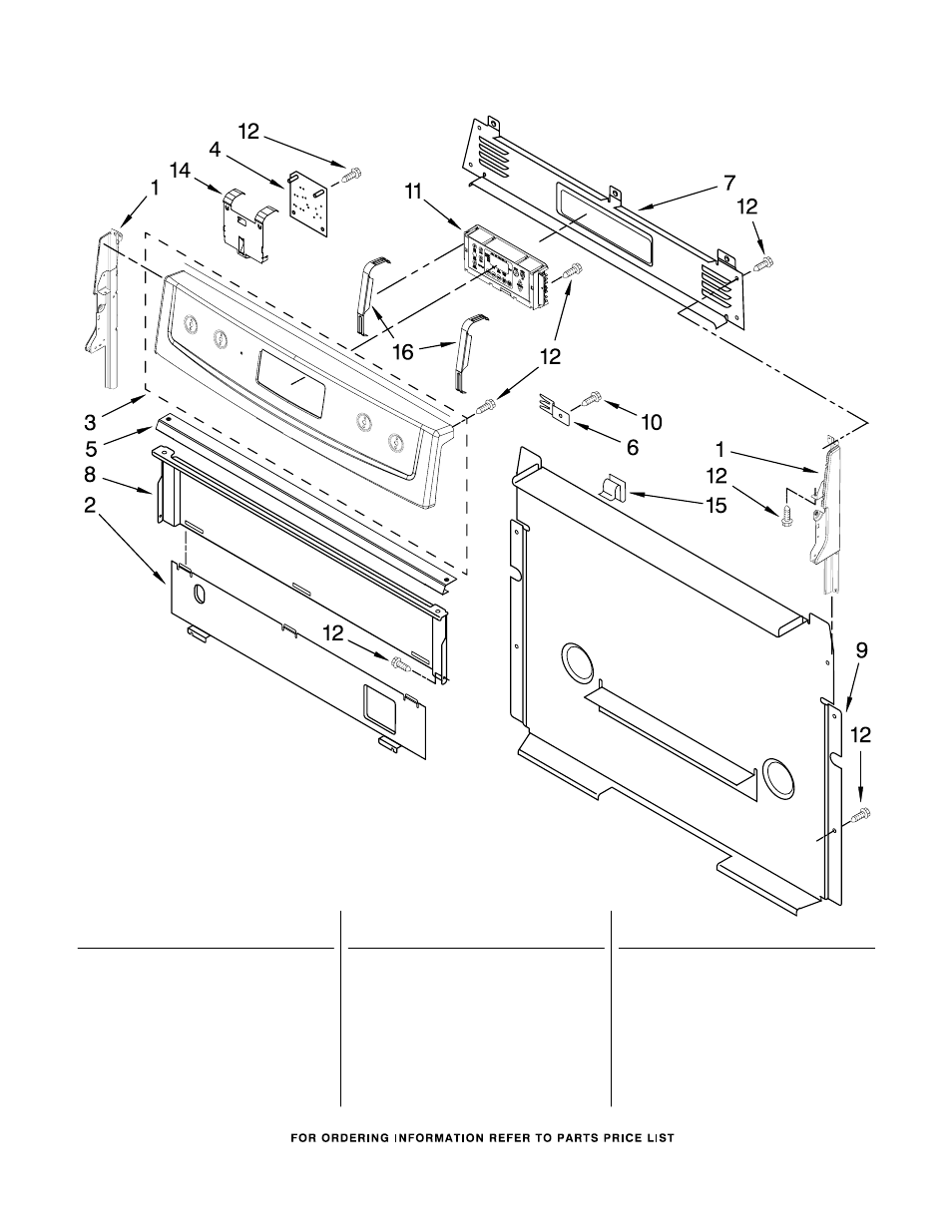 Control panel, Control panel parts | Maytag MGR7665WS0 User Manual | Page 2 / 10