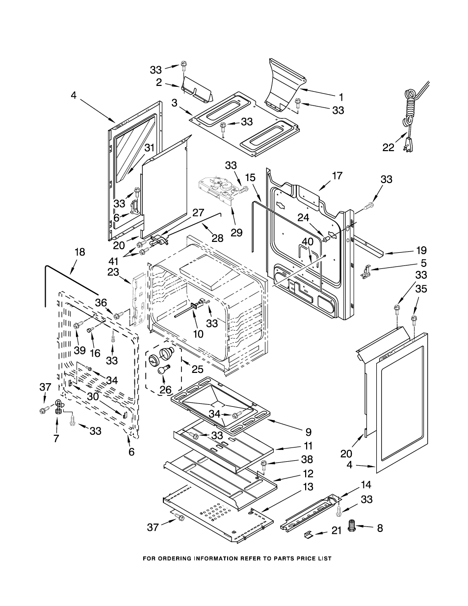 Chassis, Chassis parts | Maytag MGR7665WS0 User Manual | Page 5 / 10