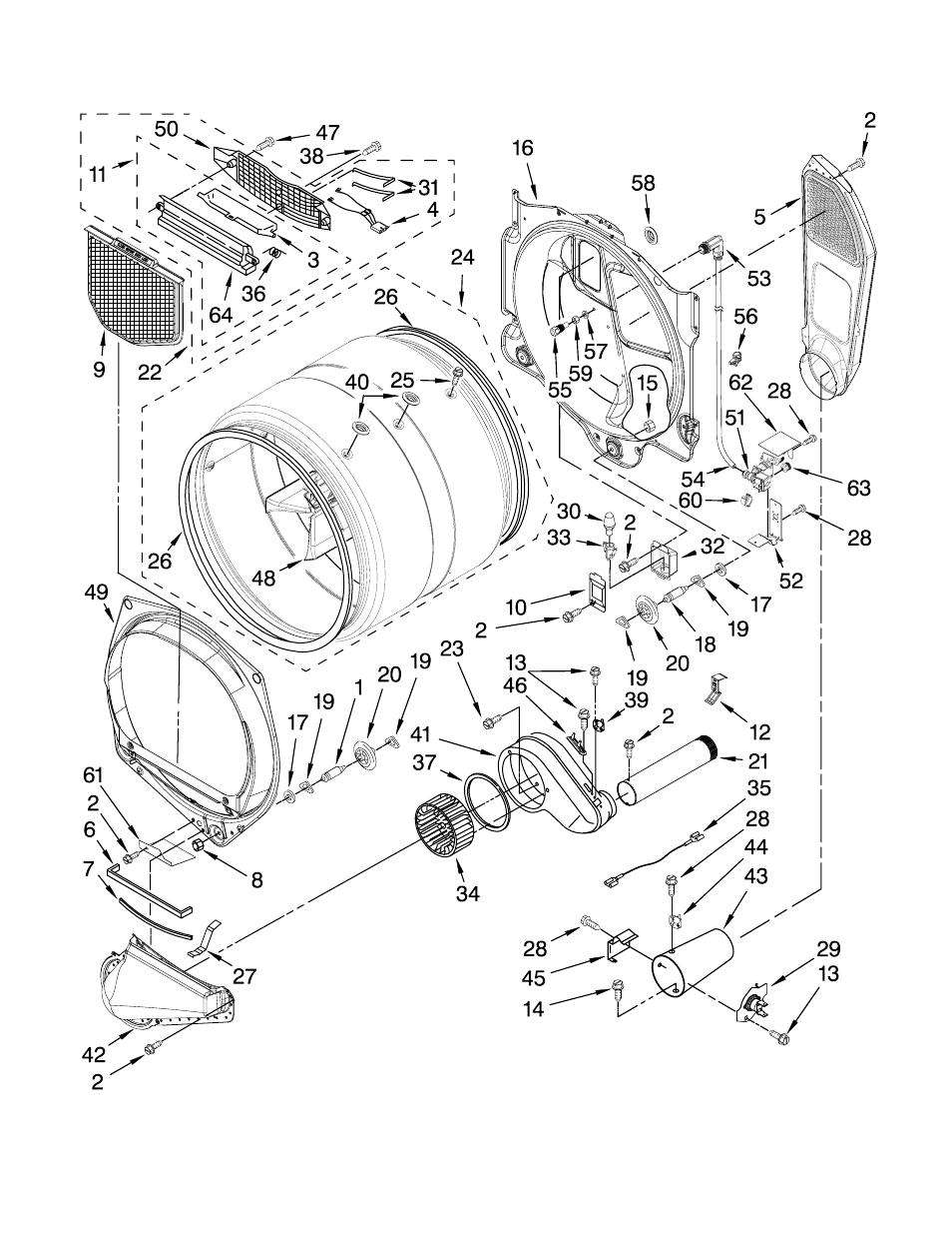 Bulkhead, Bulkhead parts | Maytag W10310687 User Manual | Page 5 / 10