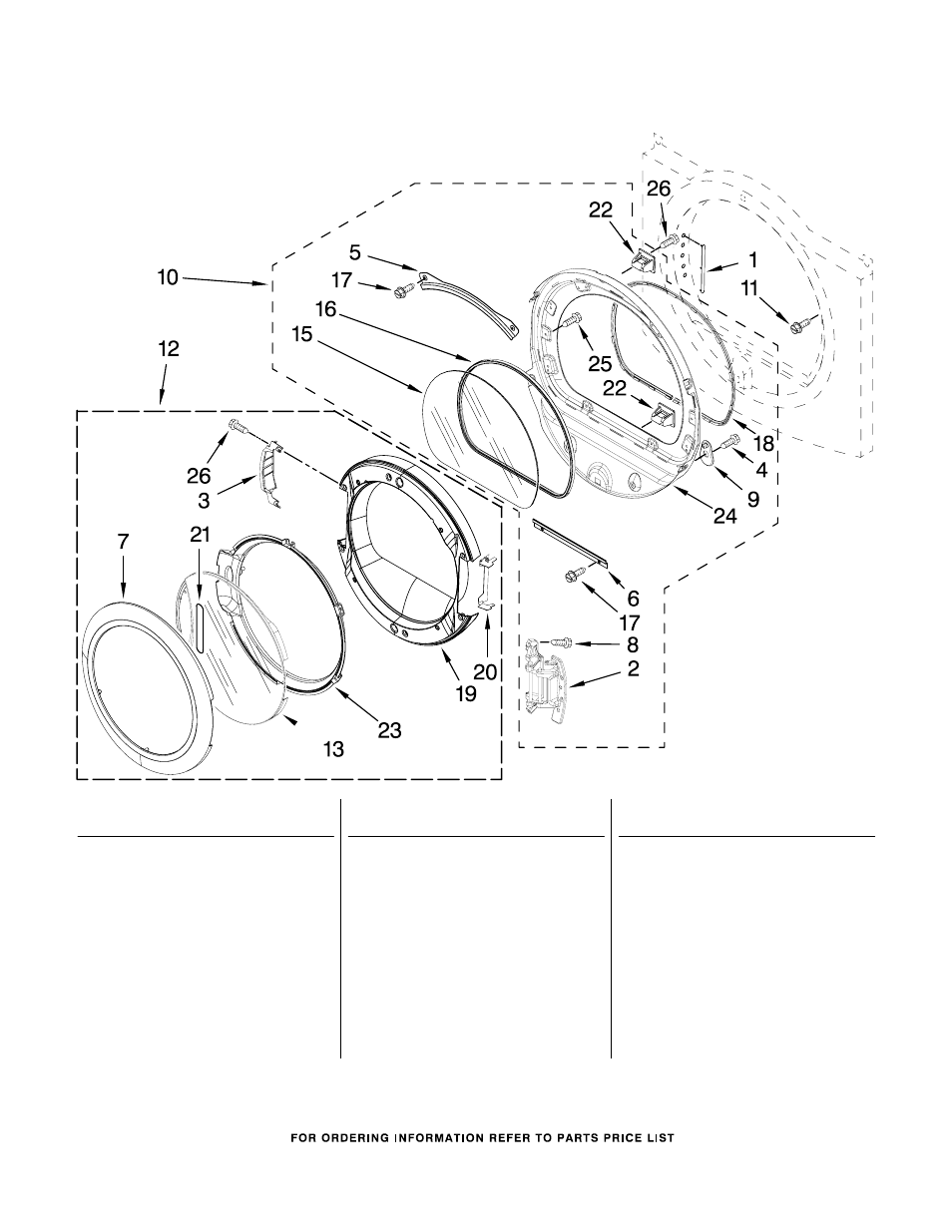 Door, Door parts, For models: mgde900vw2 (white) | Maytag W10310687 User Manual | Page 9 / 10