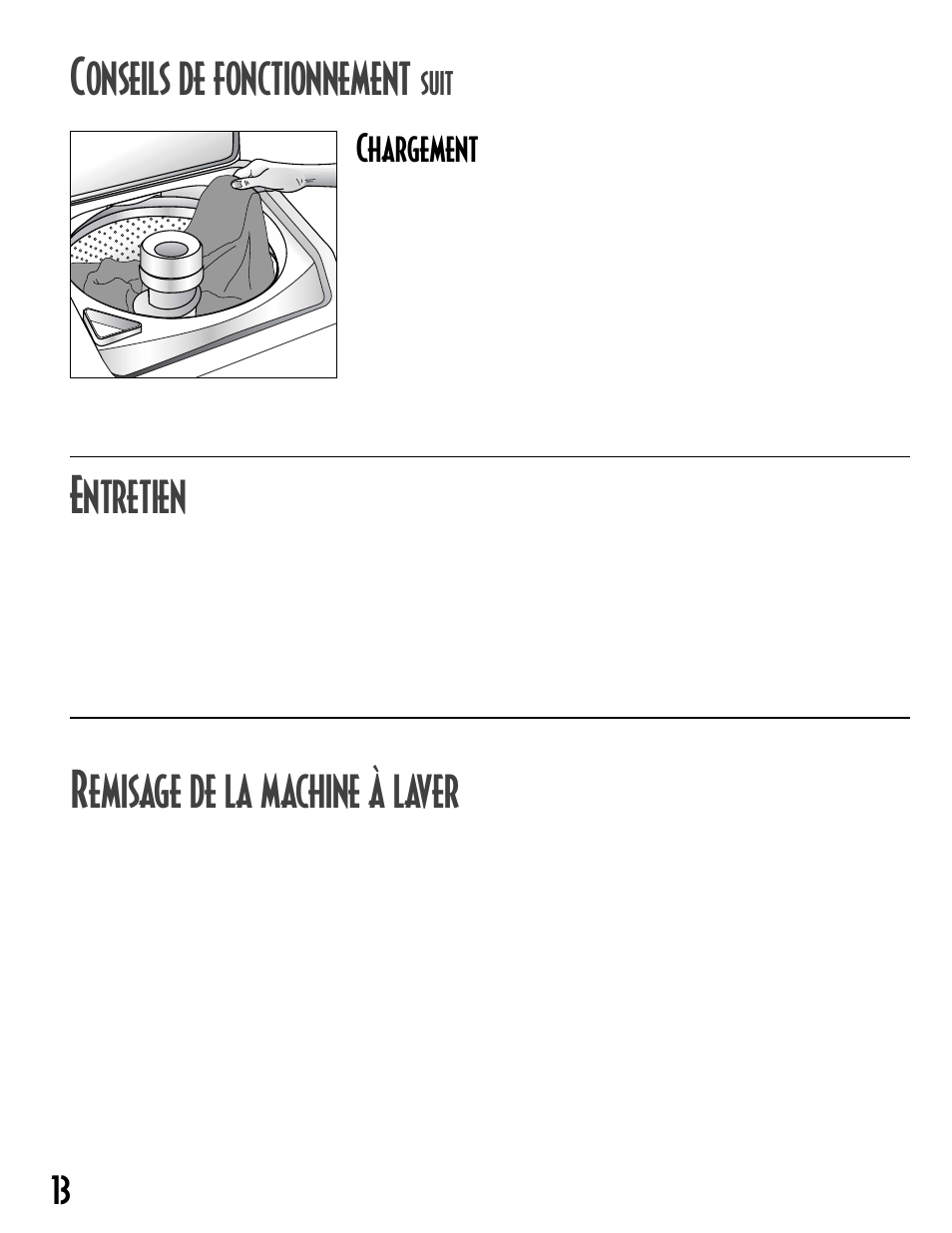 Onseils de fonctionnement, Ntretien, Emisage de la machine à laver | Chargement, Suit | Maytag 2612990 User Manual | Page 14 / 24