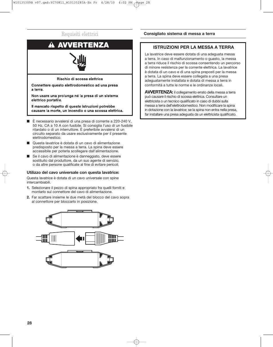 Requisiti elettrici | Maytag MAT14CS User Manual | Page 28 / 32