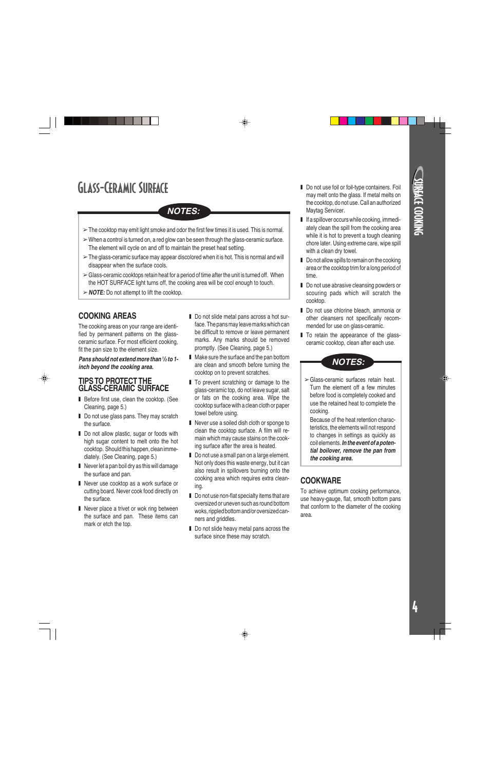 4glass-ceramic surface | Maytag ELECTRIC COOKSTOP User Manual | Page 5 / 24