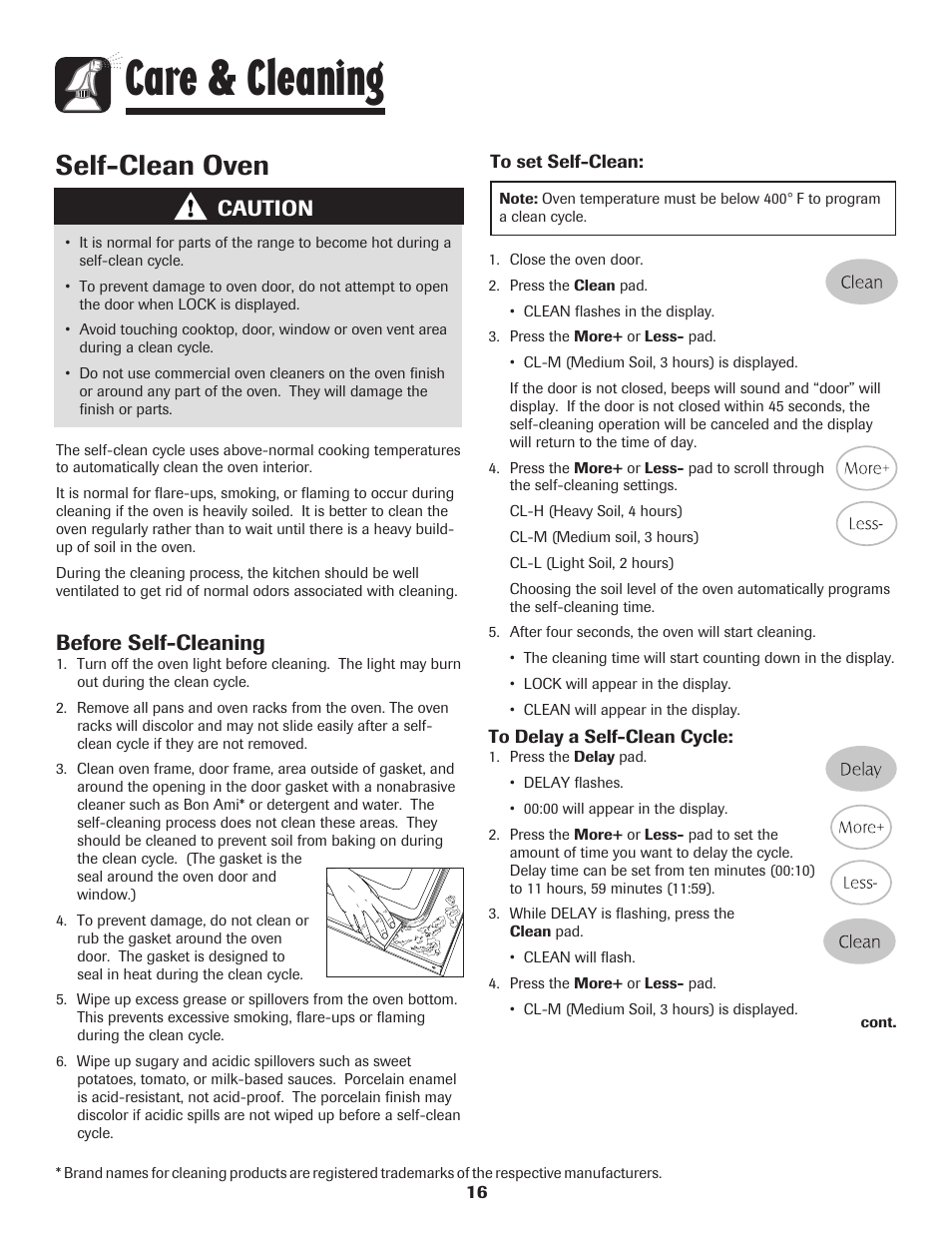 Care & cleaning, Self-clean oven, Caution | Before self-cleaning | Maytag PER5750QAW User Manual | Page 17 / 80