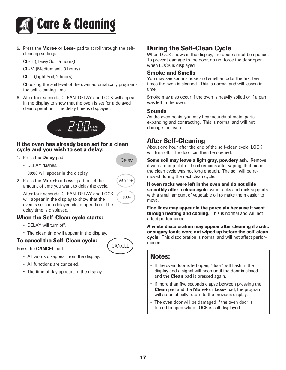 Care & cleaning, During the self-clean cycle, After self-cleaning | Maytag PER5750QAW User Manual | Page 18 / 80