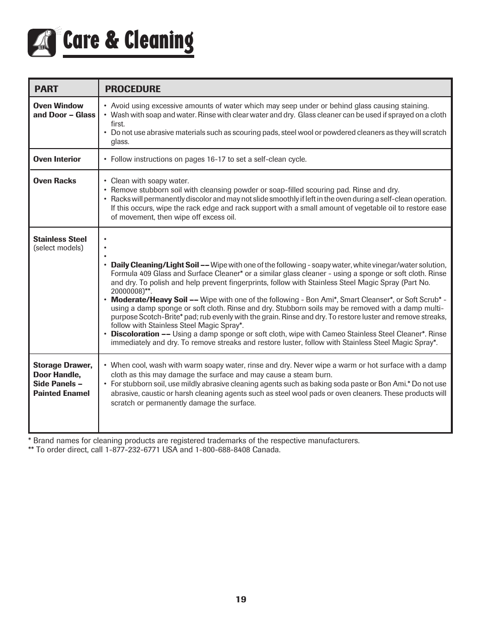 Care & cleaning | Maytag PER5750QAW User Manual | Page 20 / 80