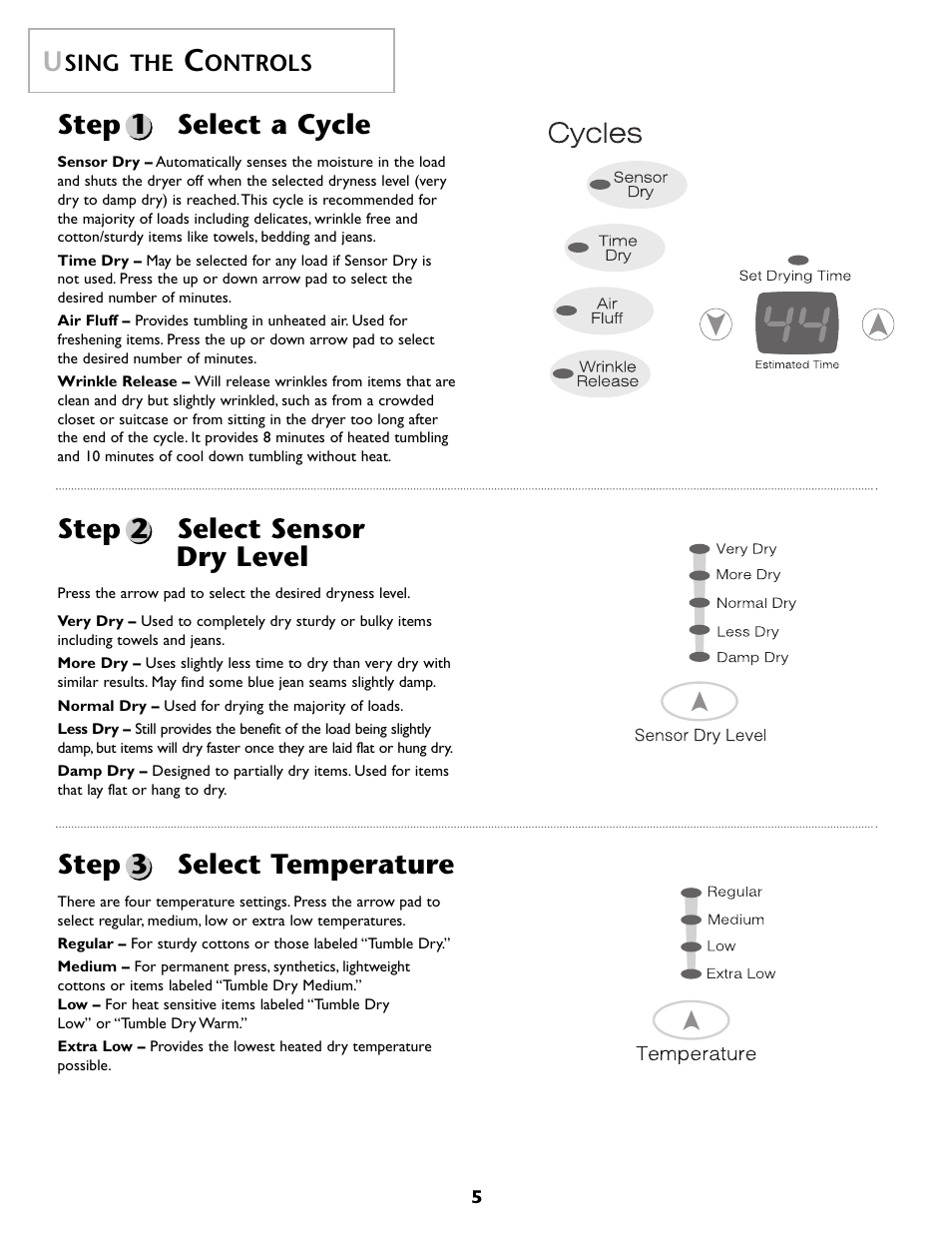 Sing the, Ontrols | Maytag MD 68 User Manual | Page 6 / 36