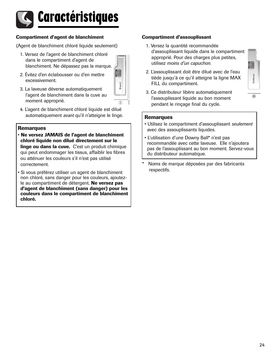 Caractéristiques | Maytag MAH-24 User Manual | Page 25 / 48
