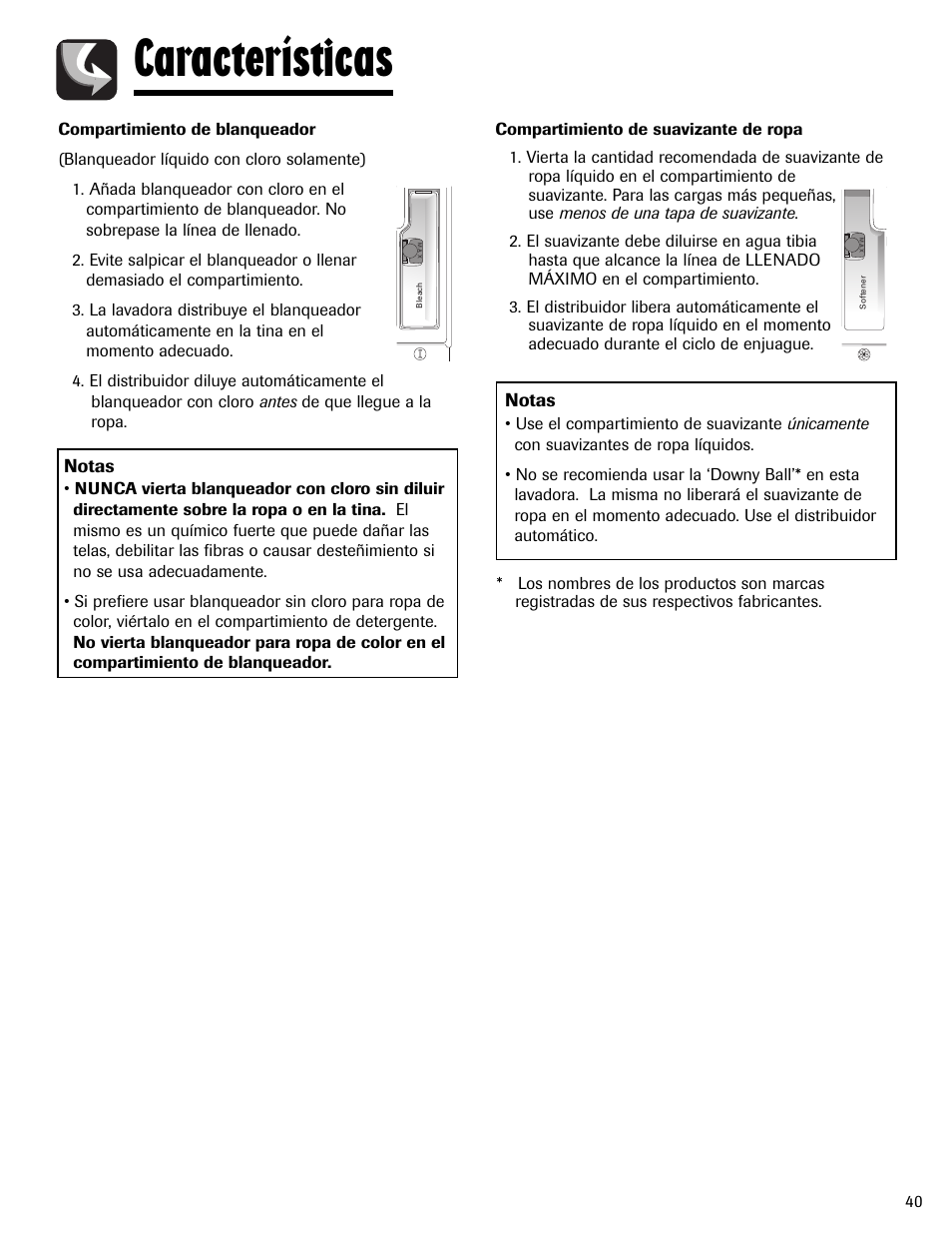 Características | Maytag MAH-24 User Manual | Page 41 / 48