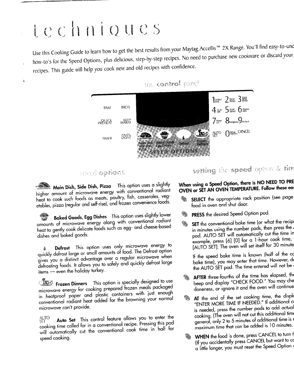 Iftillq ut: spi, The desired speed option pad | Maytag ACCELLIS MER67 User Manual | Page 2 / 18