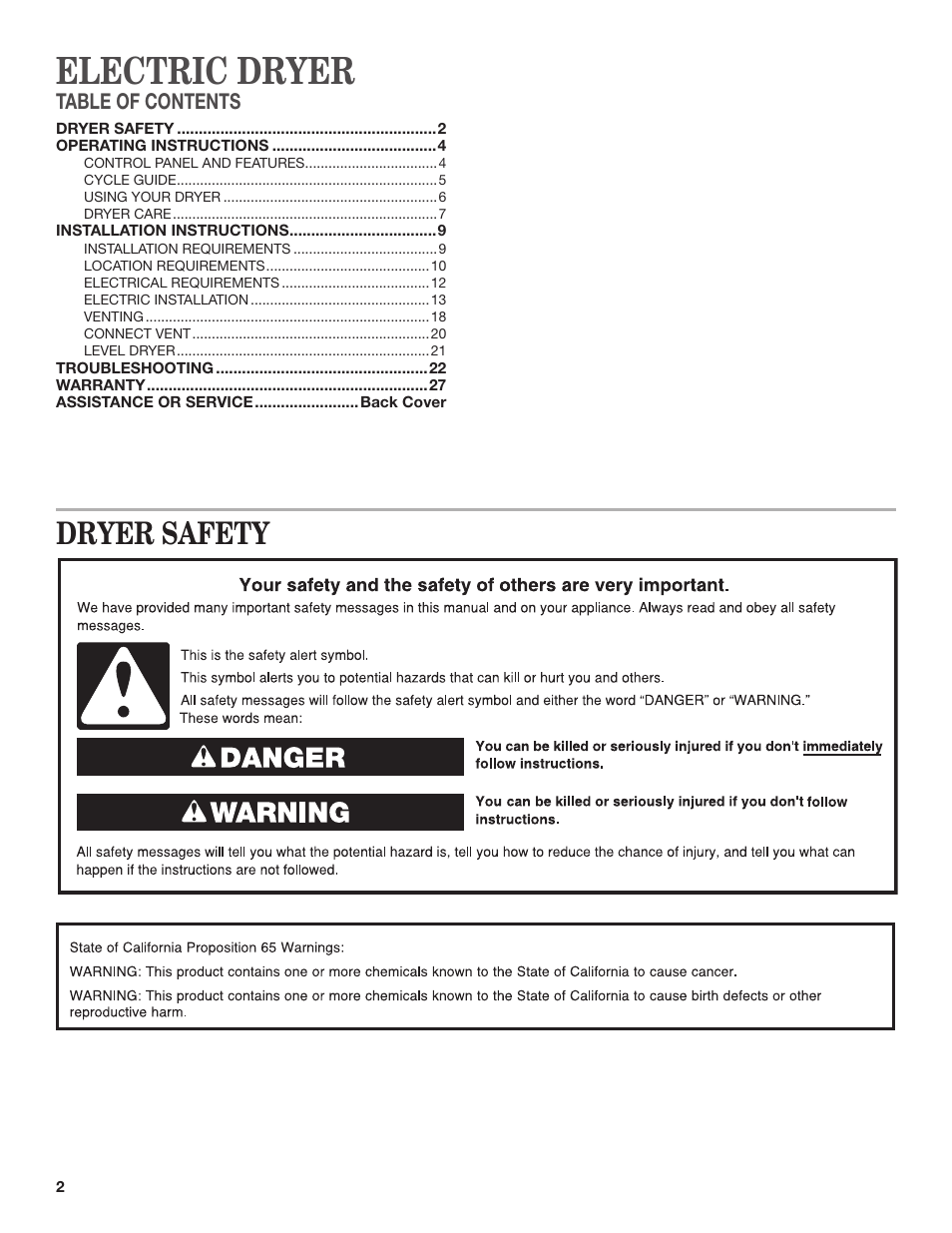 Maytag W10445417B User Manual | Page 2 / 28