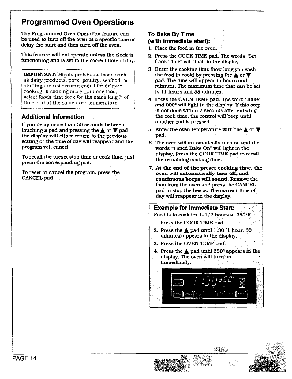 Programmed oven operations | Maytag CWG3600 User Manual | Page 16 / 24