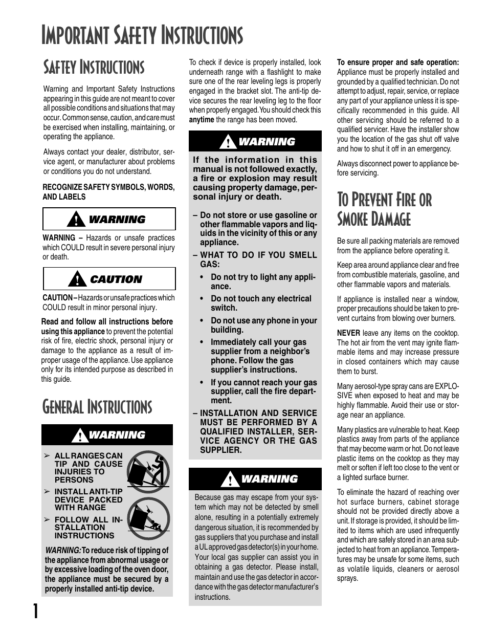 Important safety instructions, Saftey instructions, General instructions | Maytag GEMINI User Manual | Page 2 / 56