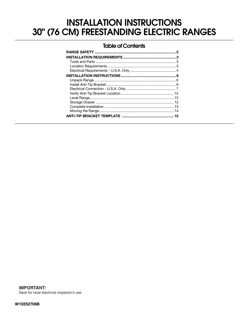 Maytag W10252706B User Manual | 16 pages