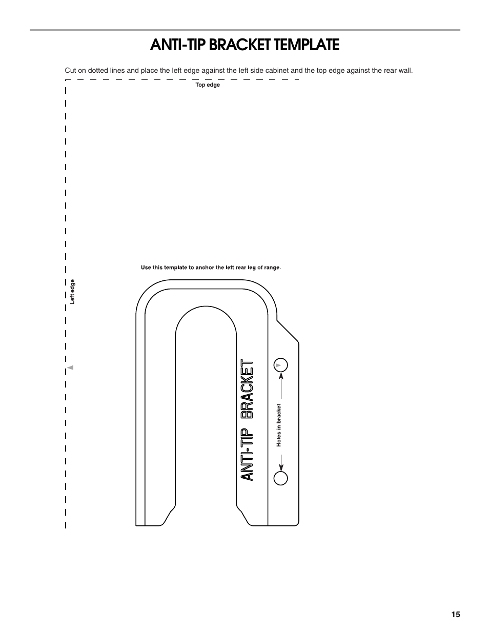 Anti-tip bracket template | Maytag W10252706B User Manual | Page 15 / 16