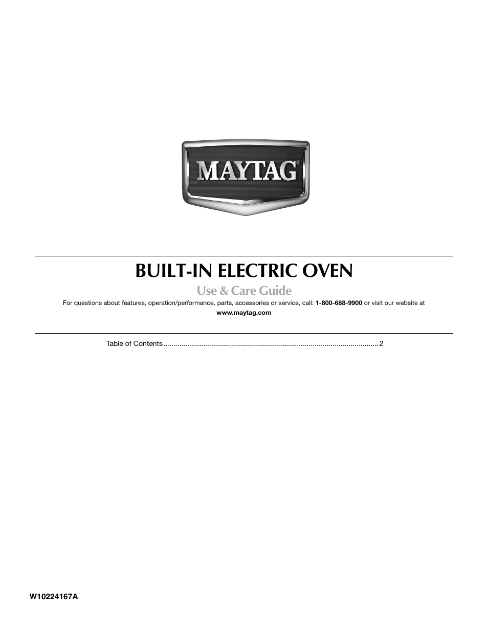 Maytag W10224167A User Manual | 12 pages
