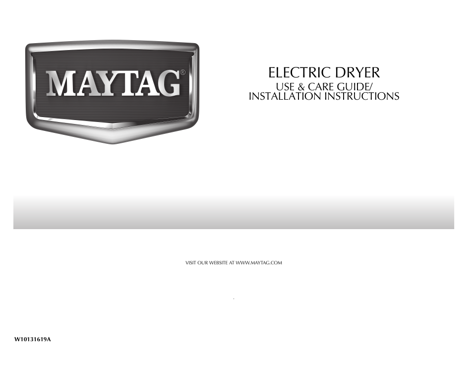 Maytag W10131619A User Manual | 24 pages