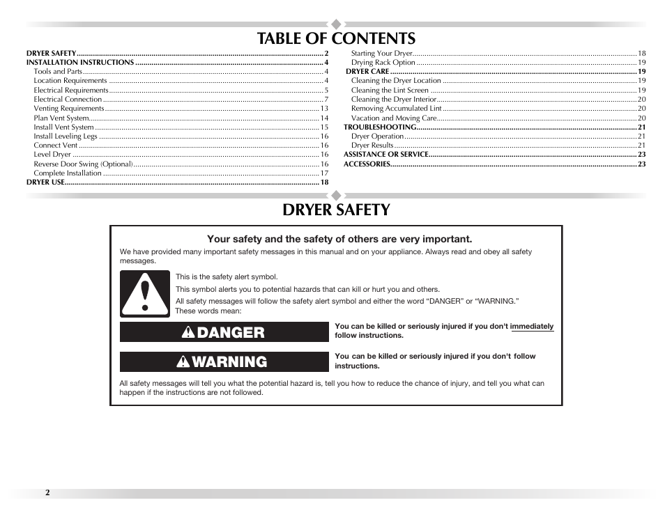 Maytag W10131619A User Manual | Page 2 / 24