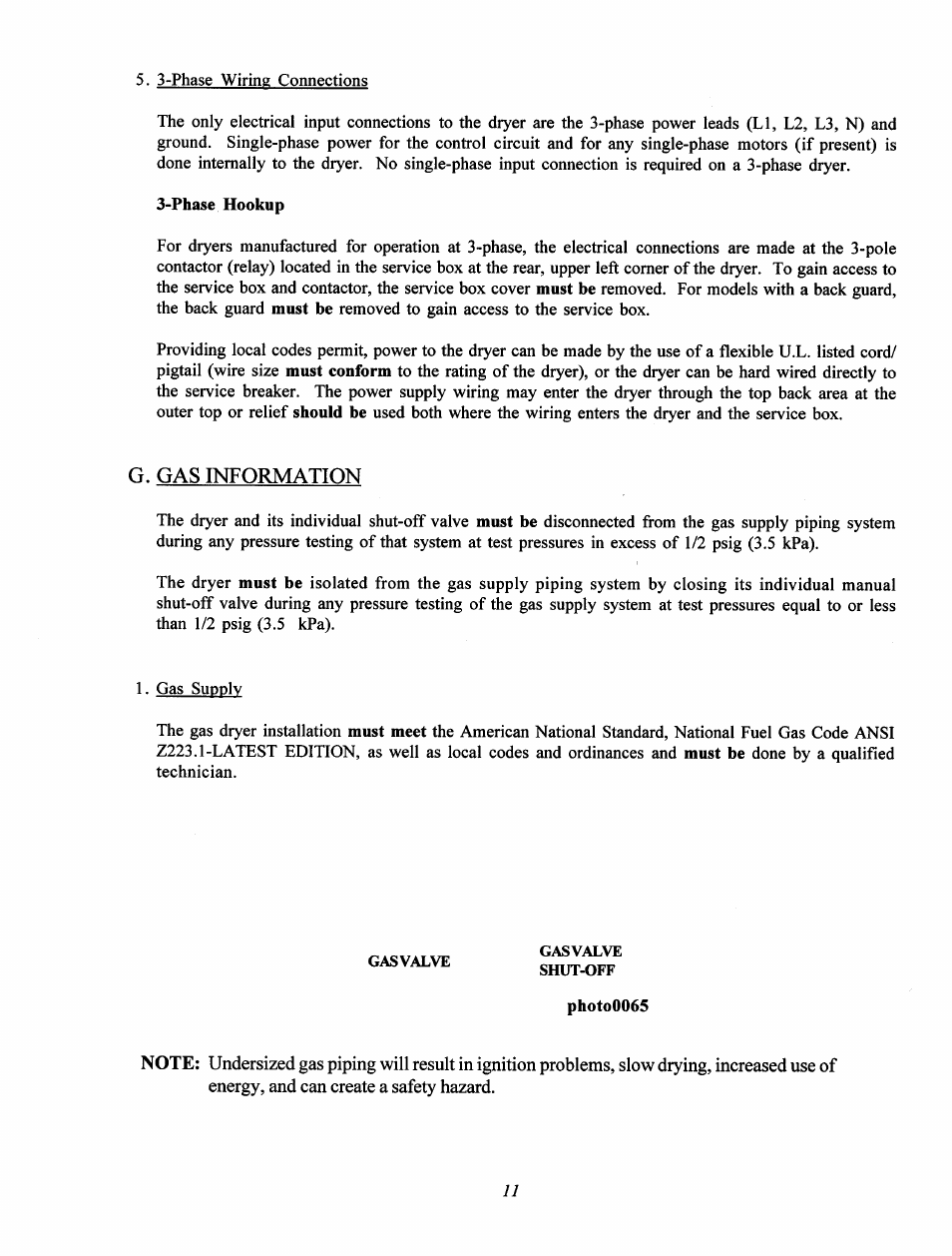 G. gas information | Maytag MC2 User Manual | Page 15 / 33