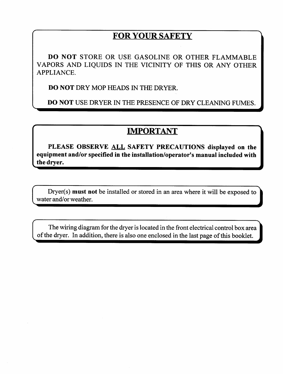 For your safety, Important | Maytag MC2 User Manual | Page 4 / 33