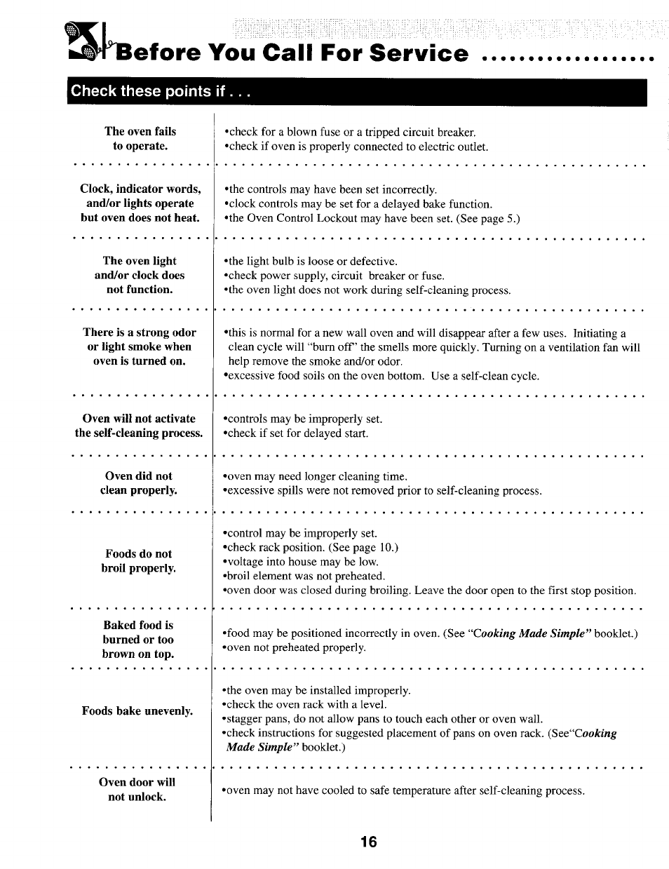 Efore you call for service, Check these points if | Maytag IEW621 User Manual | Page 17 / 20