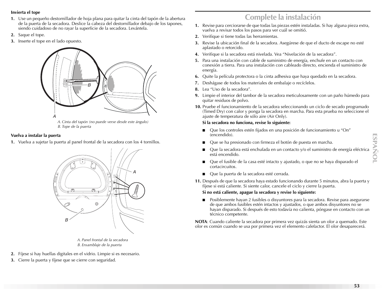 Complete la instalación | Maytag EPIC Z W10112937B User Manual | Page 53 / 92