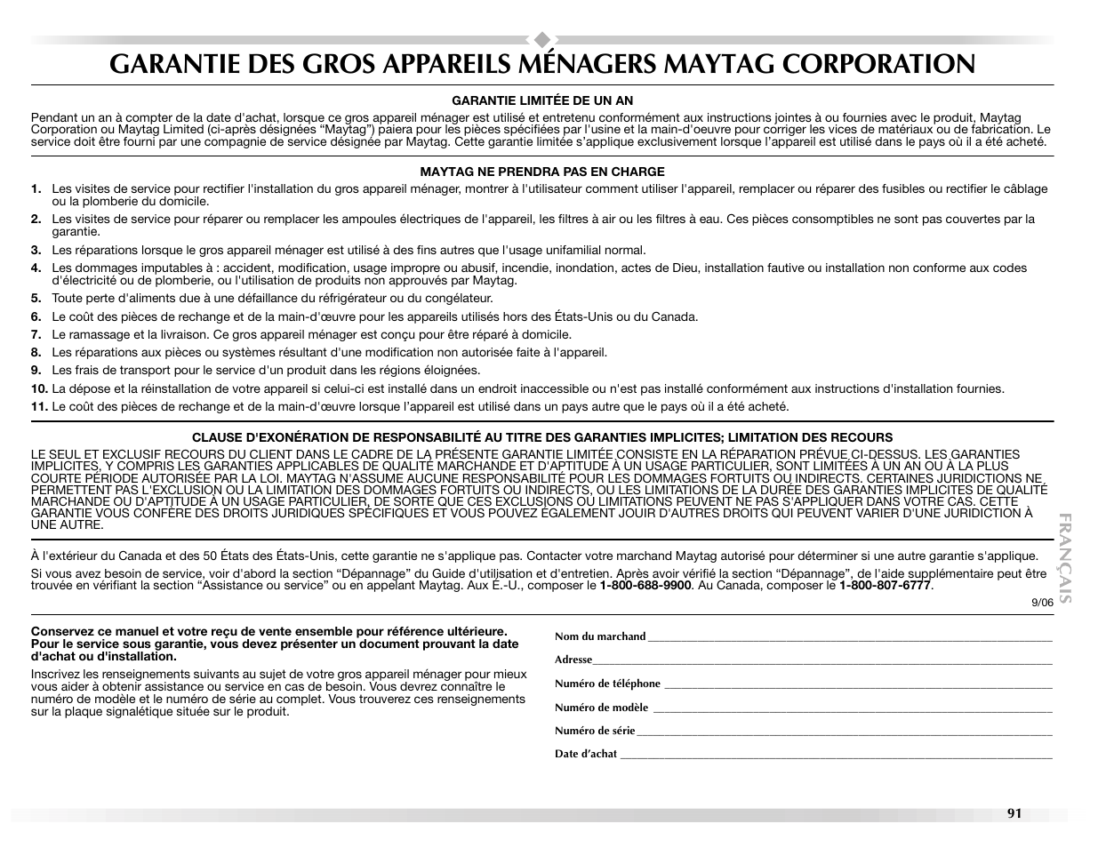 Maytag EPIC Z W10112937B User Manual | Page 91 / 92