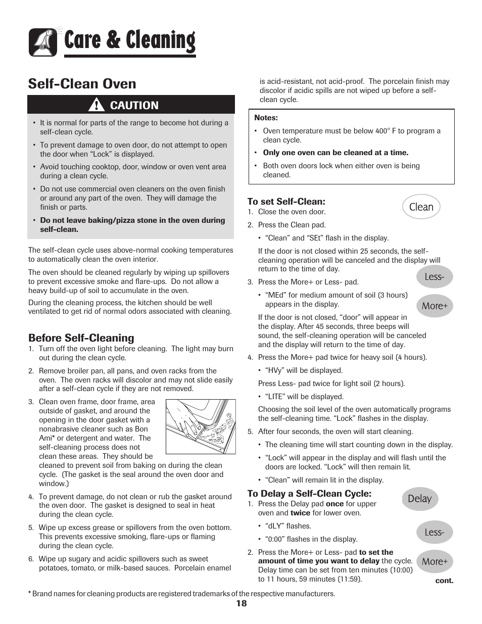 Care & cleaning, Self-clean oven, Caution | Before self-cleaning | Maytag 750 User Manual | Page 19 / 84