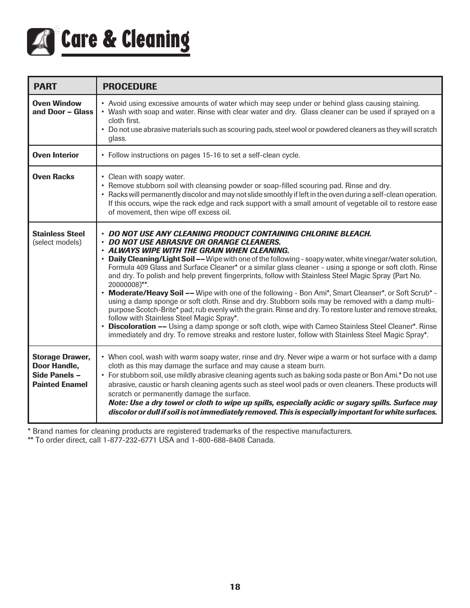 Care & cleaning | Maytag MES5752BAW User Manual | Page 19 / 76