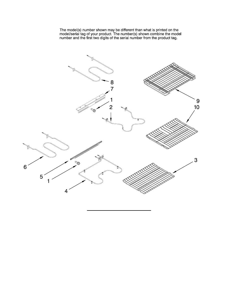 Rack and element, Rack and element parts | Maytag MER6775BAS18 User Manual | Page 9 / 10