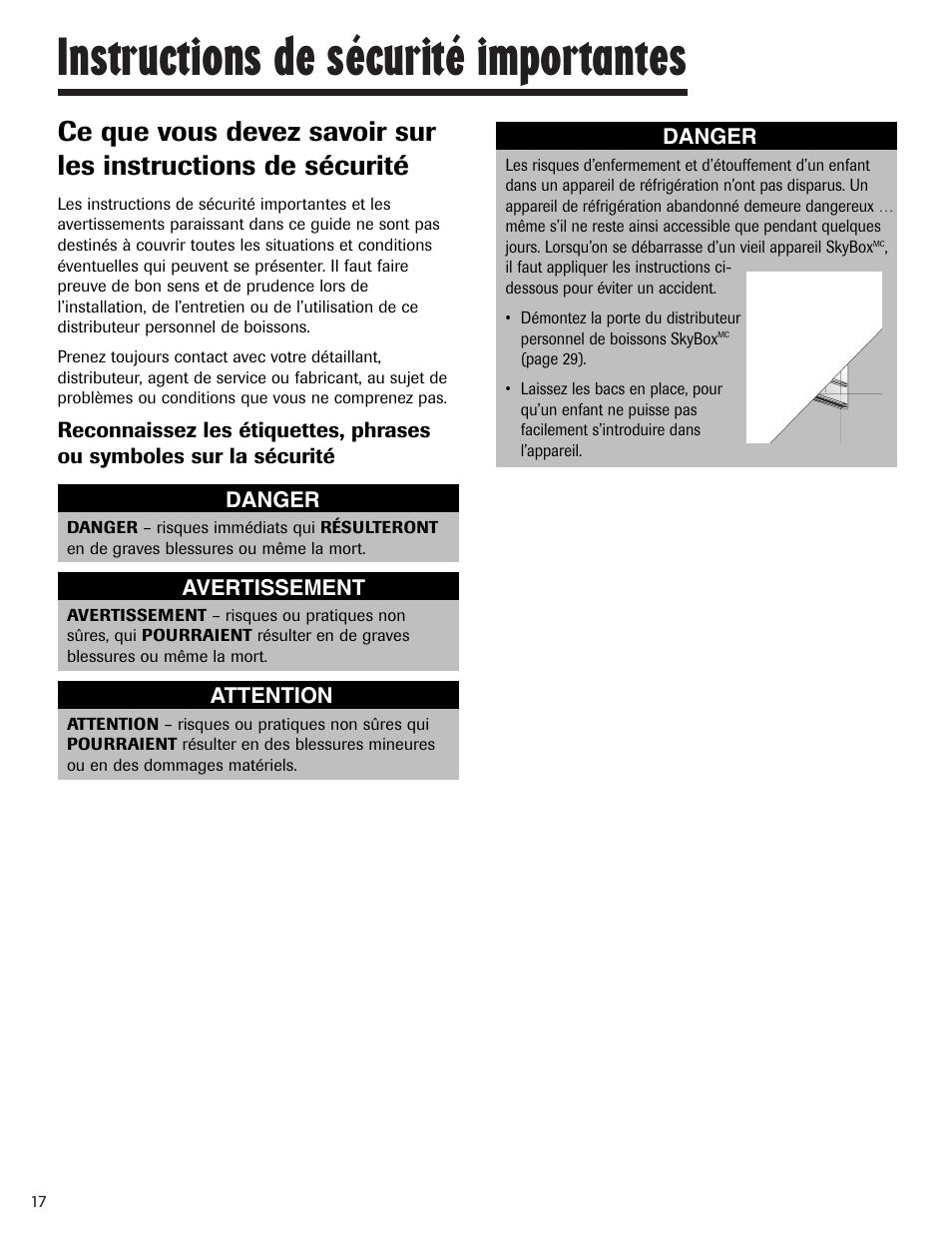 Instructions de sécurité importantes | Maytag MBV1976AA User Manual | Page 18 / 48