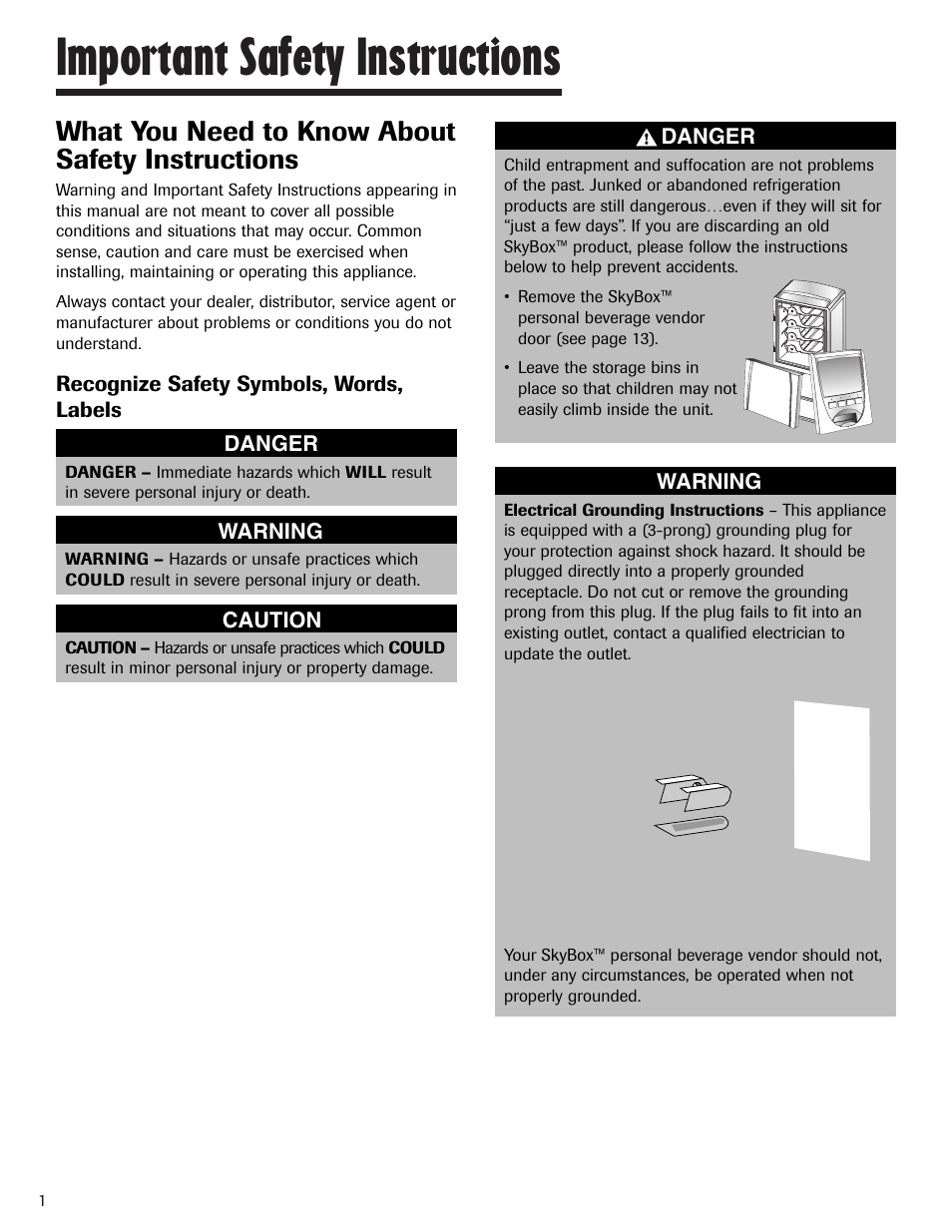 Important safety instructions, What you need to know about safety instructions | Maytag MBV1976AA User Manual | Page 2 / 48