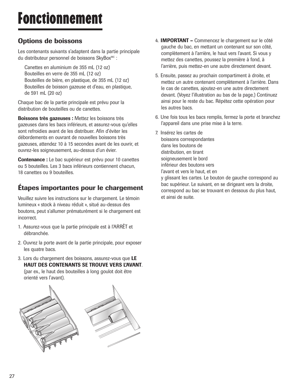 Fonctionnement | Maytag MBV1976AA User Manual | Page 28 / 48