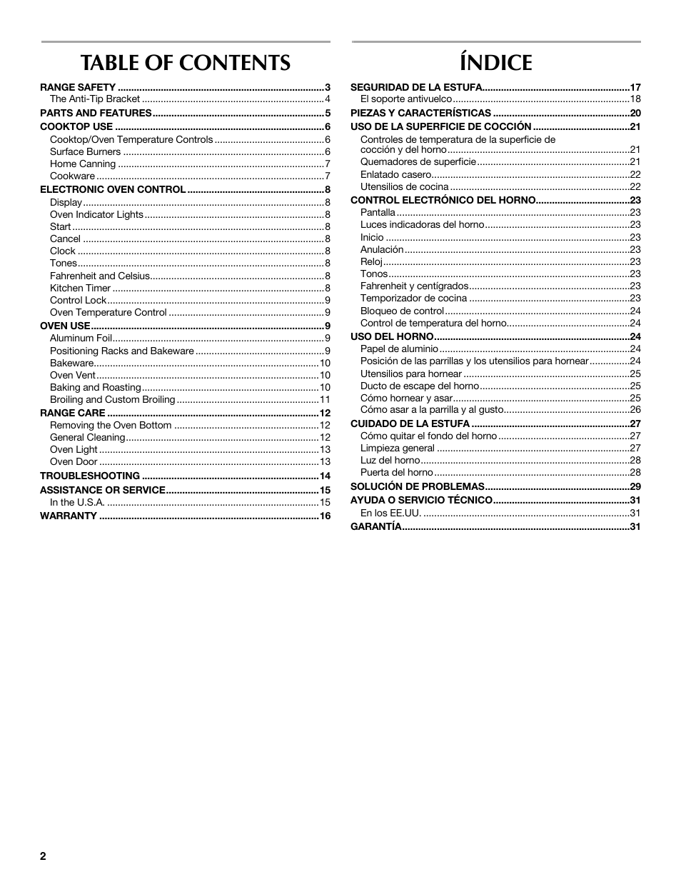 Maytag W10304917A User Manual | Page 2 / 32