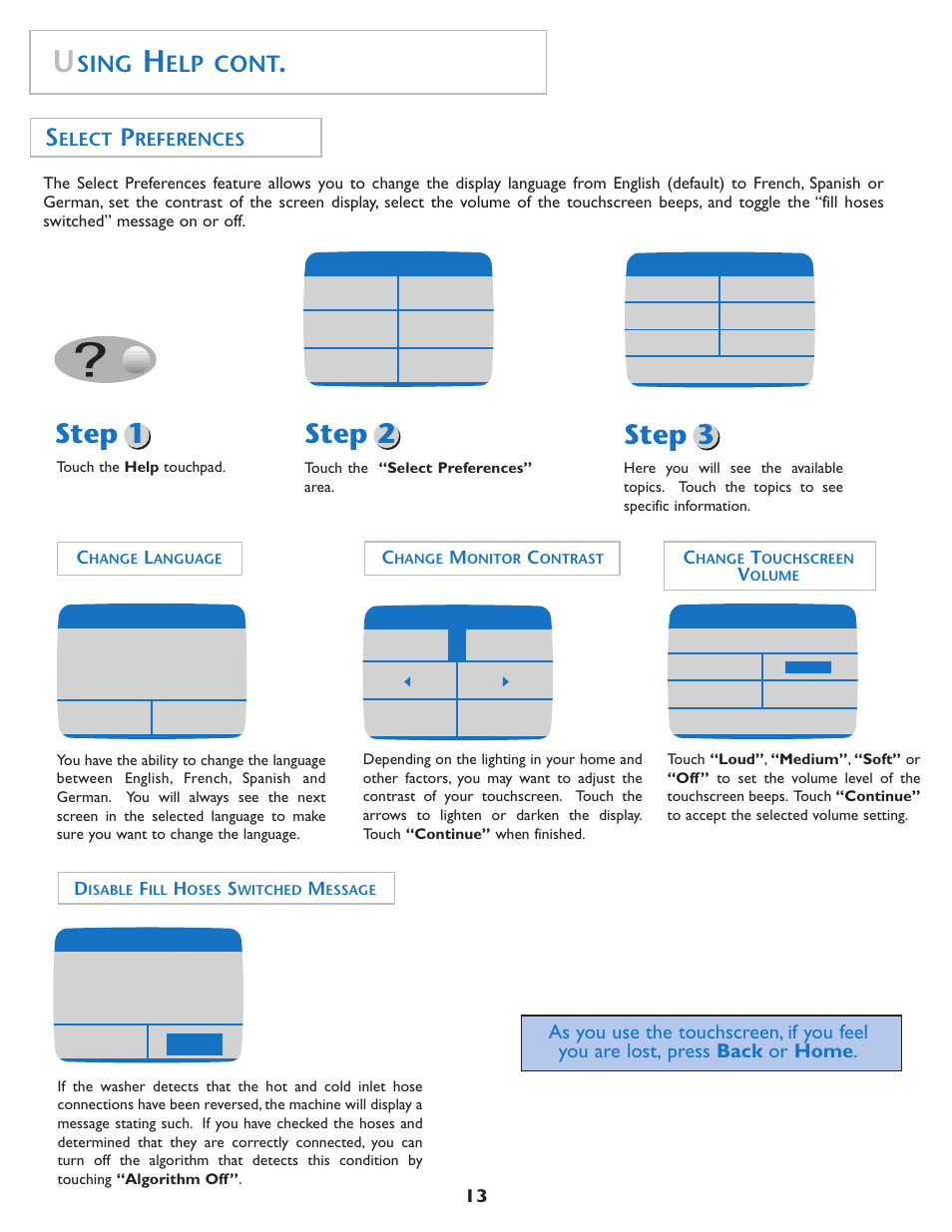 Step 1, Step 2, Step 3 | Sing, Elp cont, Elect, References | Maytag MAH7550AGW User Manual | Page 14 / 80