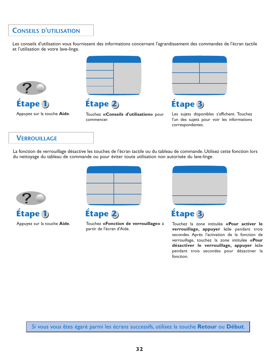 Onseils d, Utilisation, Errouillage | Maytag MAH7550AGW User Manual | Page 33 / 80