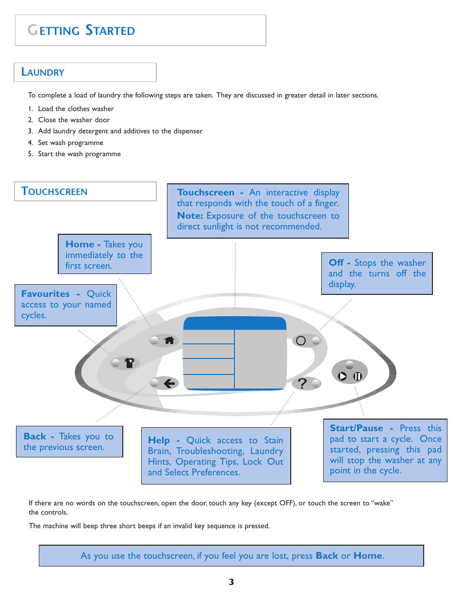 Etting, Tarted | Maytag MAH7550AGW User Manual | Page 4 / 80